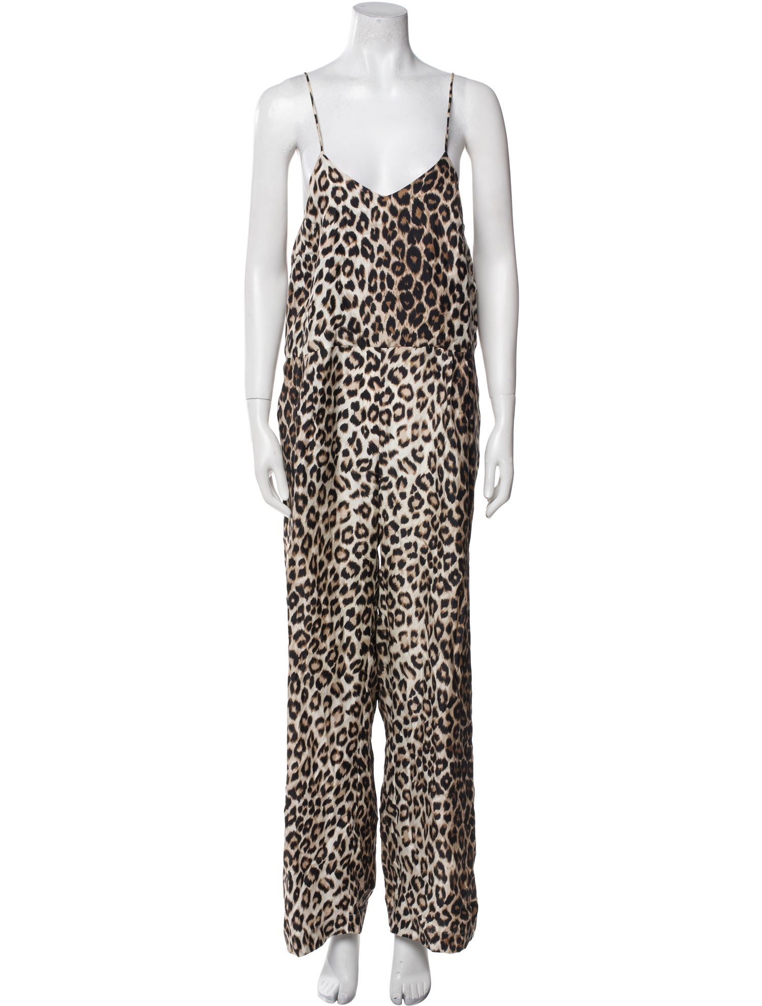 La Prestic Ouiston Silk Animal Print Jumpsuit