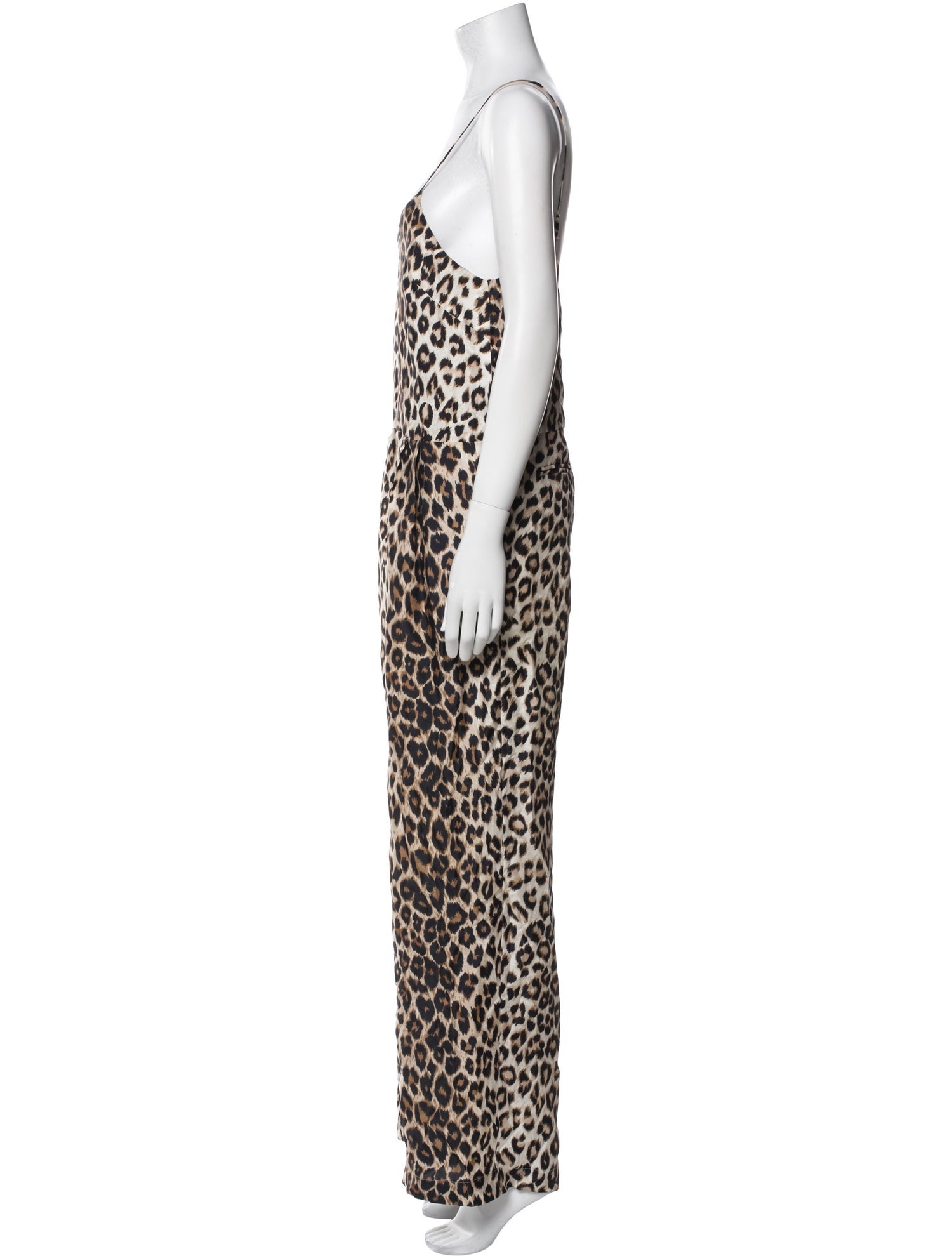 La Prestic Ouiston Silk Animal Print Jumpsuit