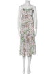 La Prestic Ouiston Floral Print Midi Length Dress