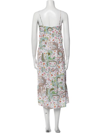 La Prestic Ouiston Floral Print Midi Length Dress