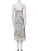 La Prestic Ouiston Floral Print Midi Length Dress