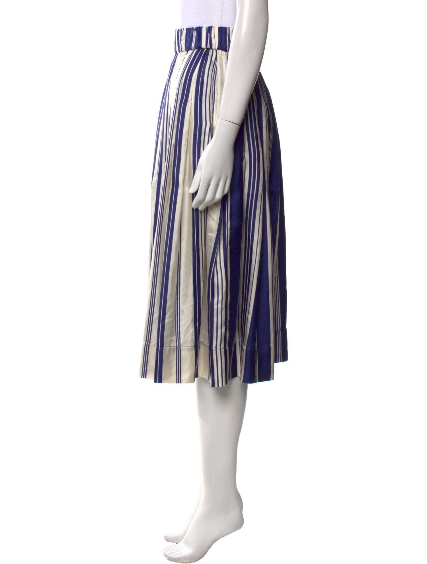 La Prestic Ouiston Silk Midi Length Skirt