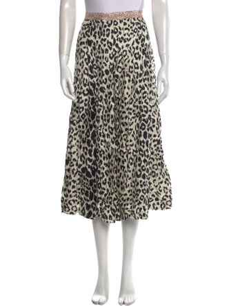 La Prestic Ouiston Silk Midi Length Skirt