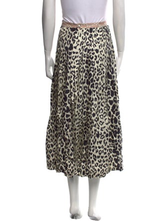 La Prestic Ouiston Silk Midi Length Skirt