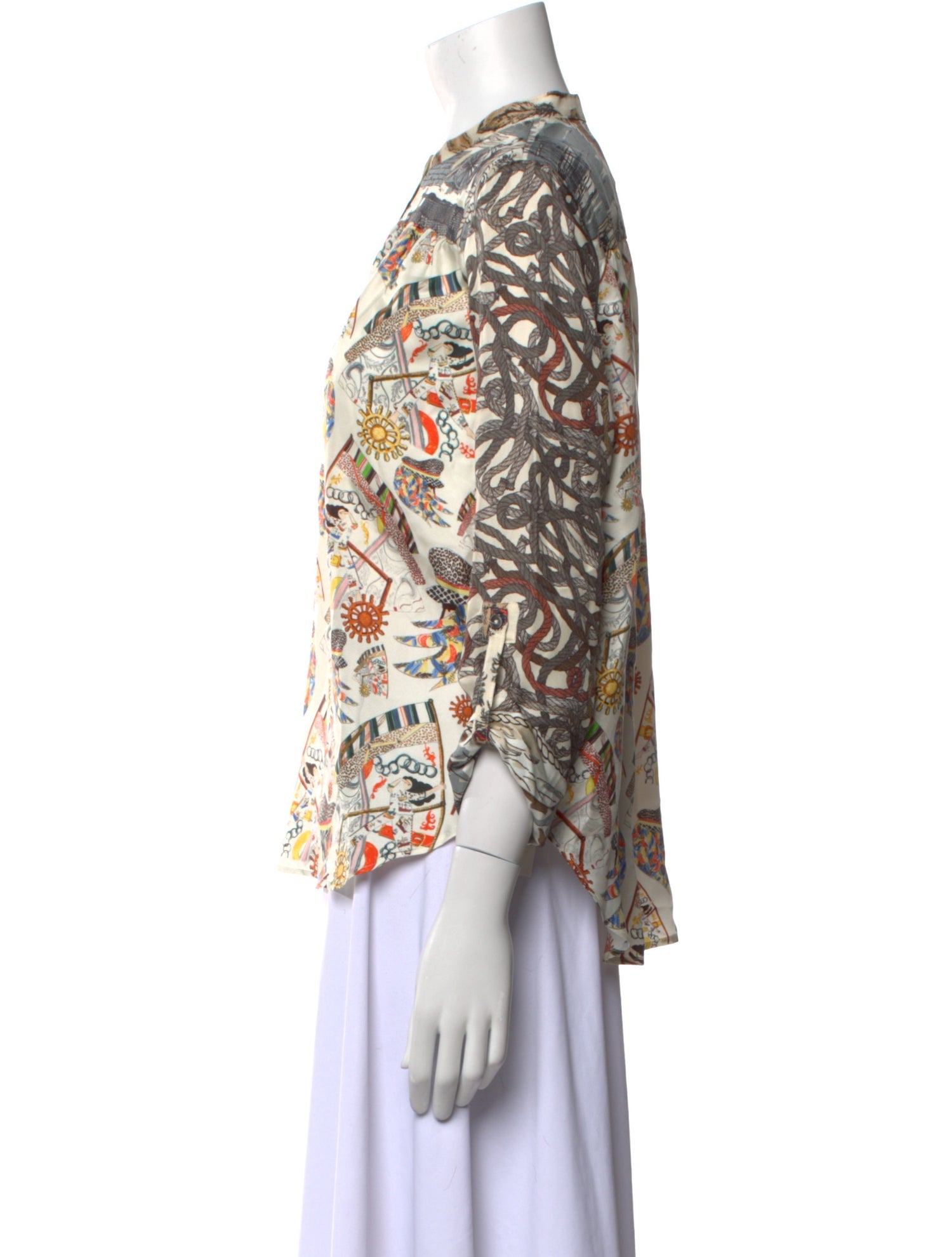 La Prestic Ouiston Silk Printed Blouse