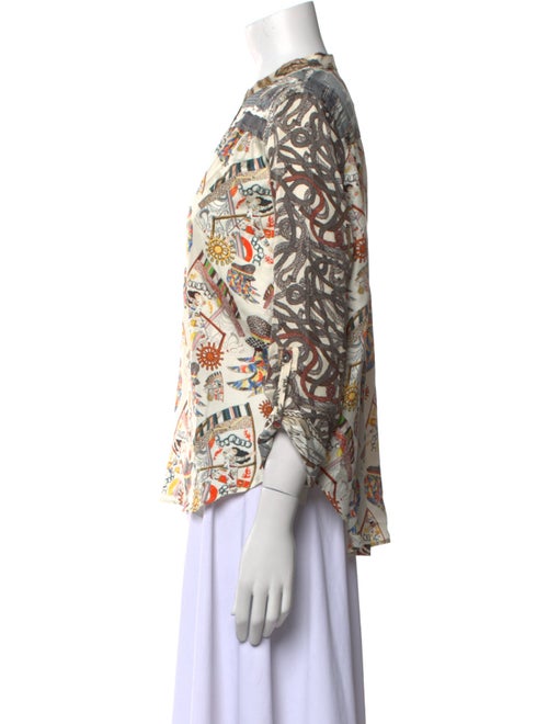 La Prestic Ouiston Silk Printed Blouse