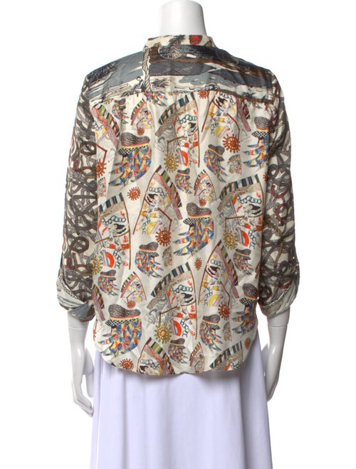 La Prestic Ouiston Silk Printed Blouse