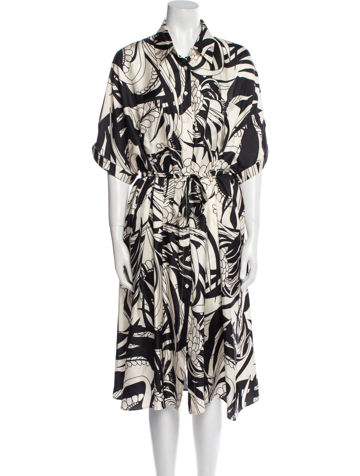 La Prestic Ouiston Silk Midi Length Dress w/ Tags