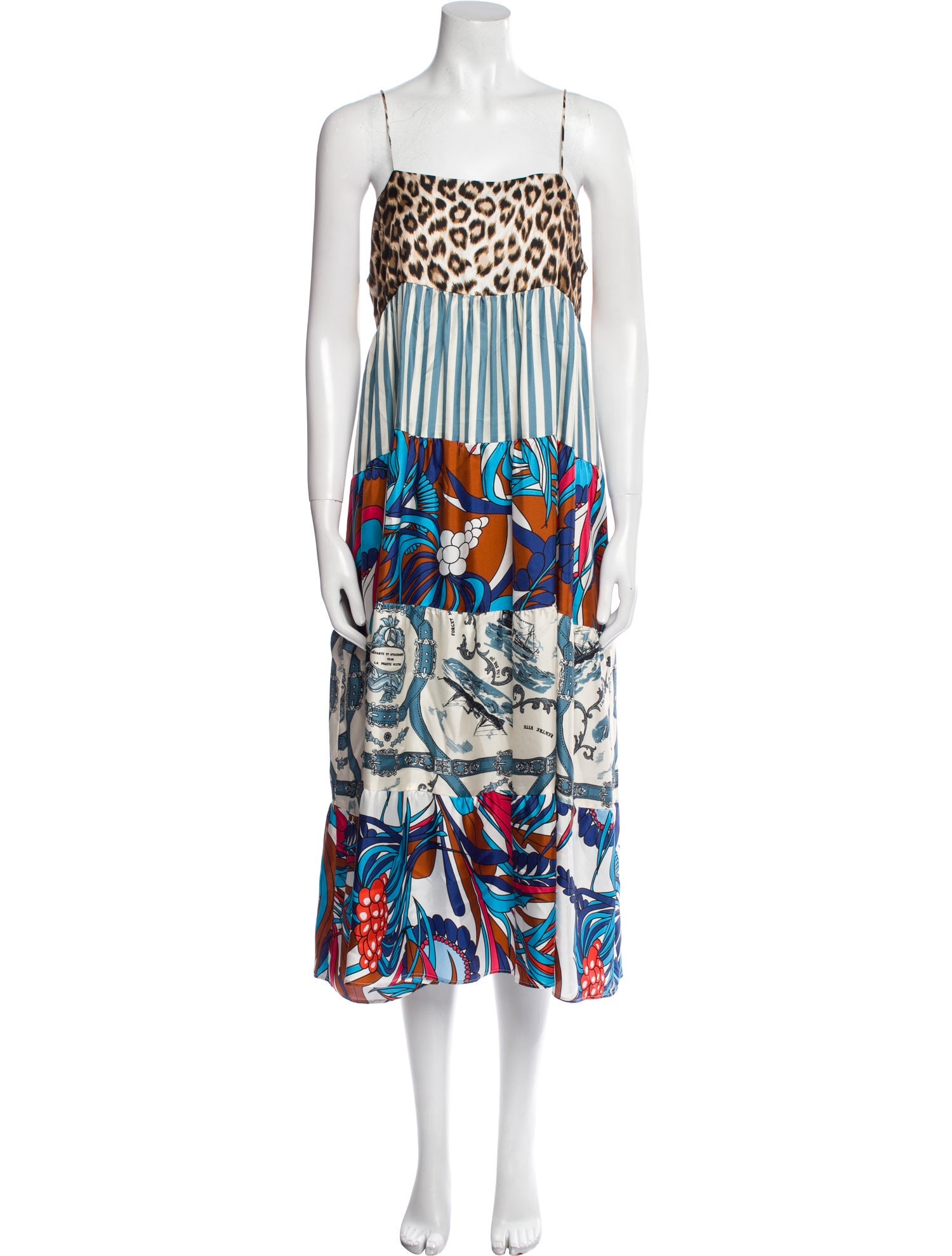 La Prestic Ouiston Silk Midi Length Dress