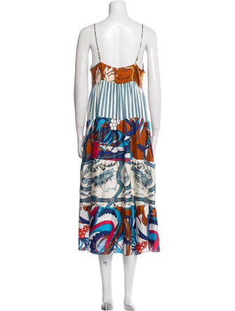 La Prestic Ouiston Silk Midi Length Dress