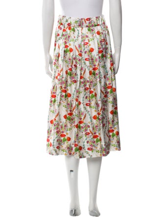 La Prestic Ouiston Silk Midi Length Skirt