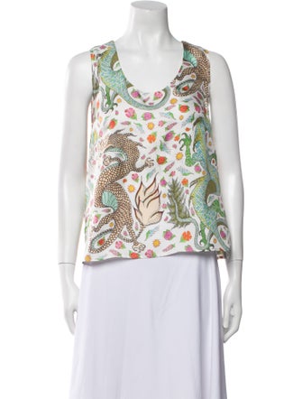 La Prestic Ouiston Silk Printed Top