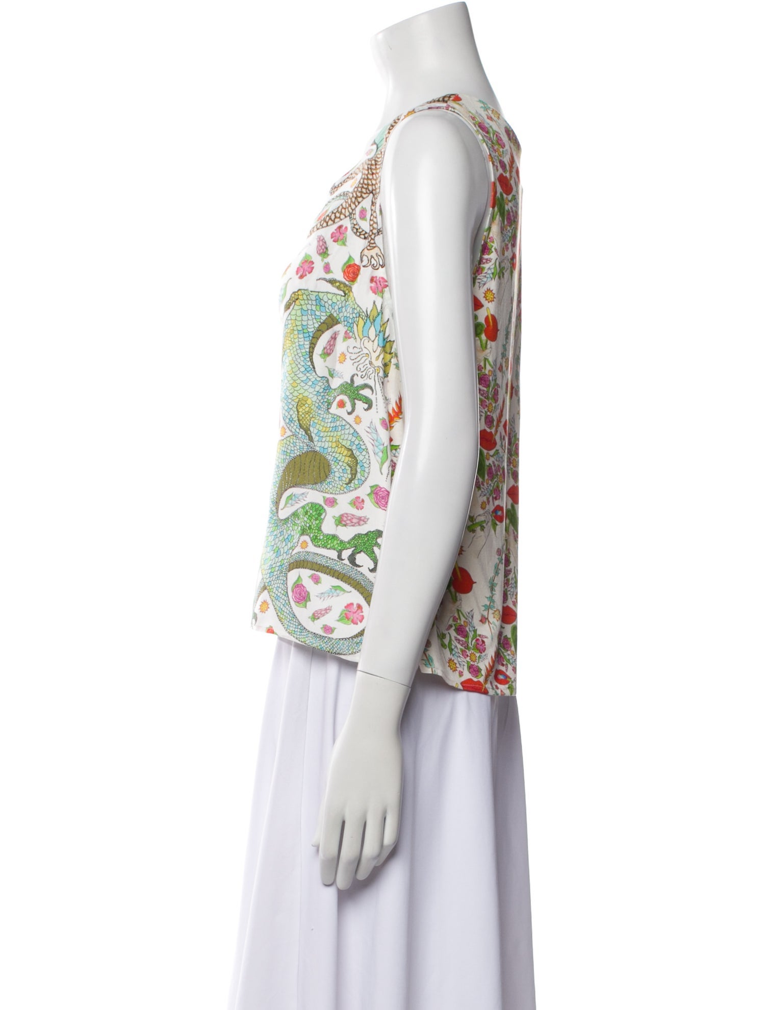 La Prestic Ouiston Silk Printed Top