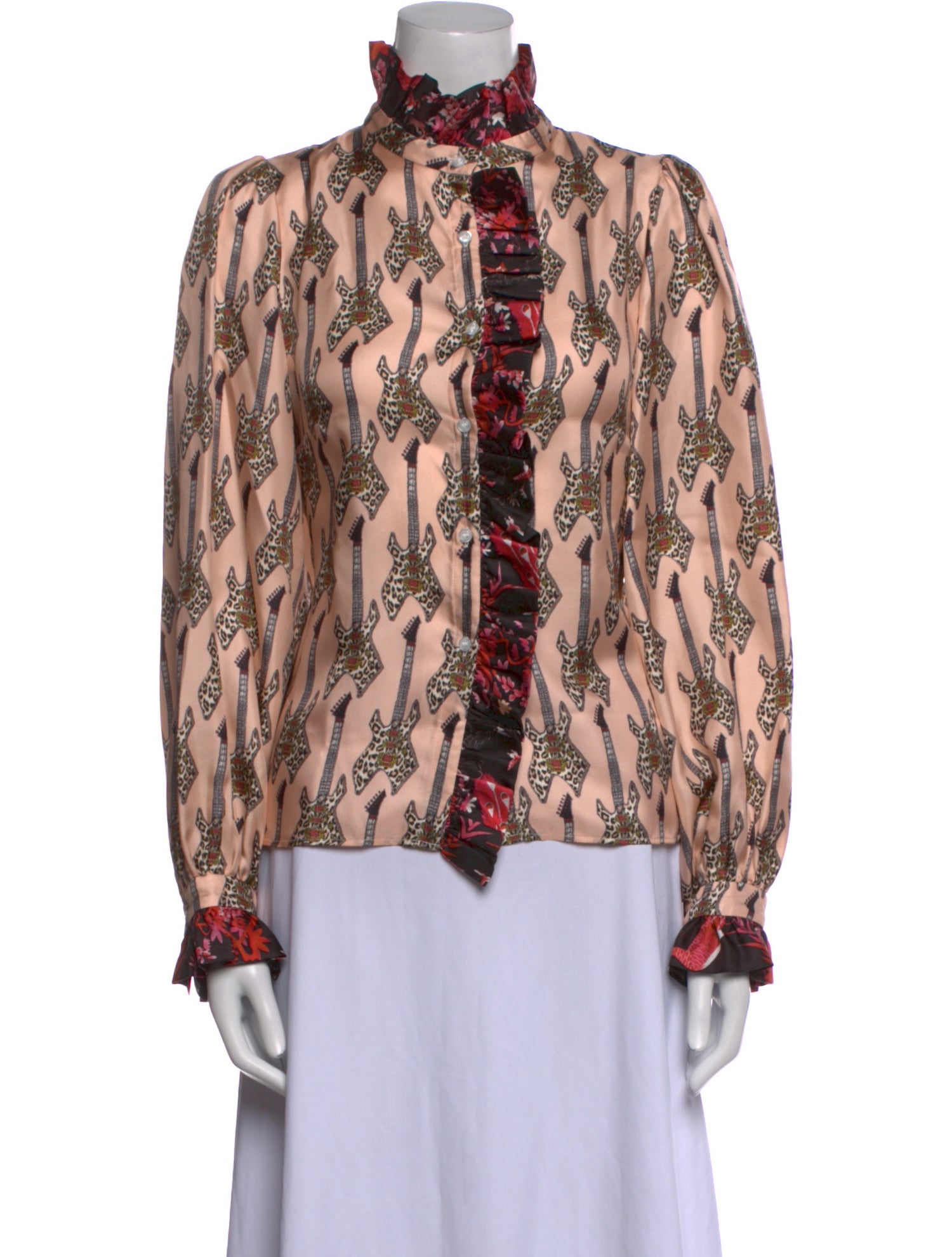 La Prestic Ouiston Silk Printed Blouse