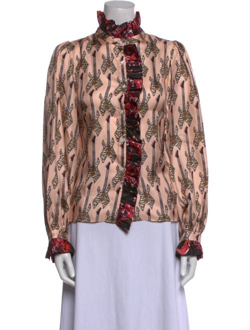 La Prestic Ouiston Silk Printed Blouse