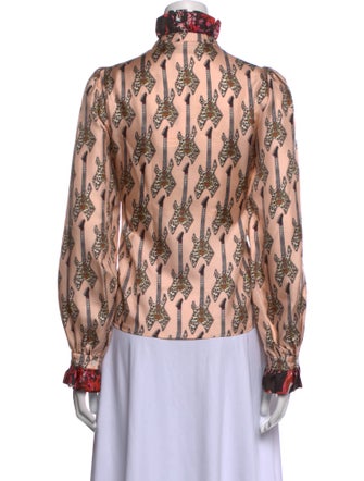 La Prestic Ouiston Silk Printed Blouse