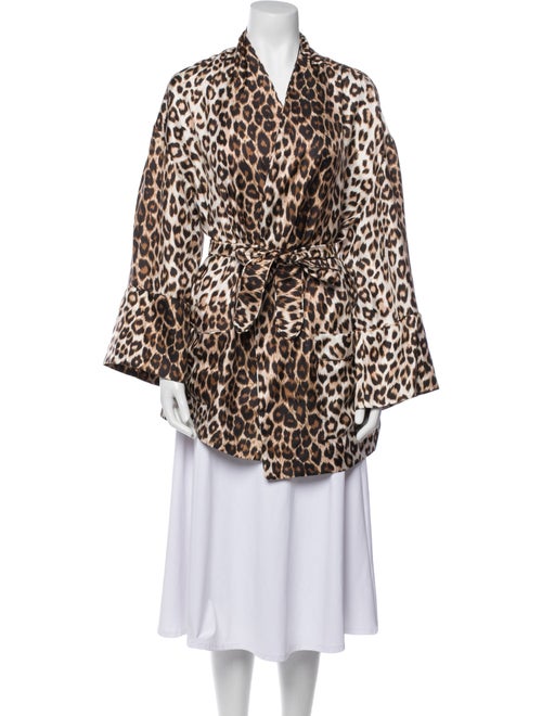 La Prestic Ouiston Silk Animal Print Jacket