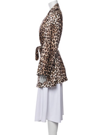 La Prestic Ouiston Silk Animal Print Jacket