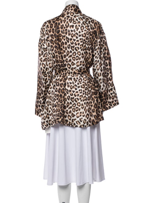 La Prestic Ouiston Silk Animal Print Jacket