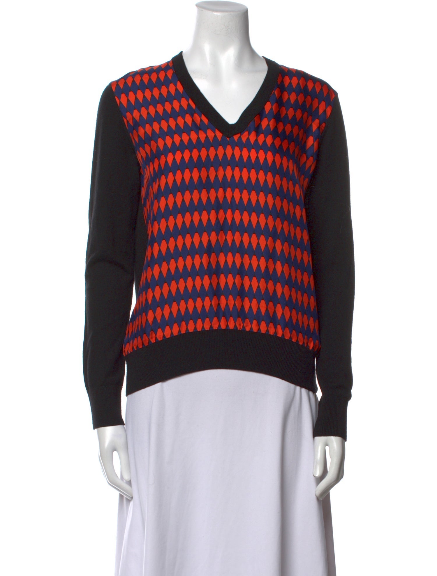 La Prestic Ouiston Merino Wool Printed Top