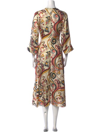 La Prestic Ouiston Silk Midi Length Dress