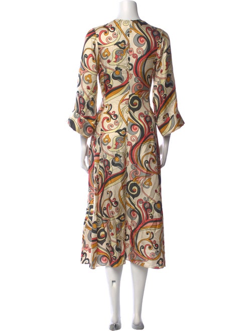 La Prestic Ouiston Silk Midi Length Dress