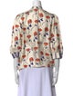 La Prestic Ouiston Silk Floral Print Blouse