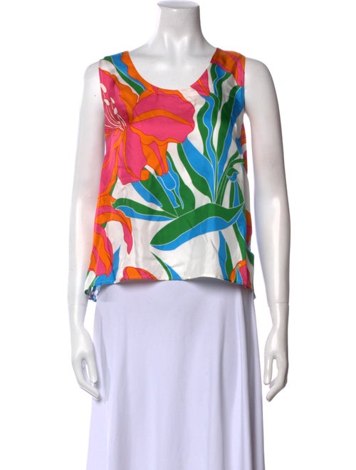 La Prestic Ouiston Silk Printed Top