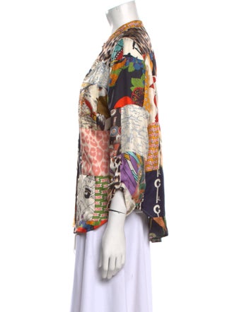 La Prestic Ouiston Silk Printed Blouse