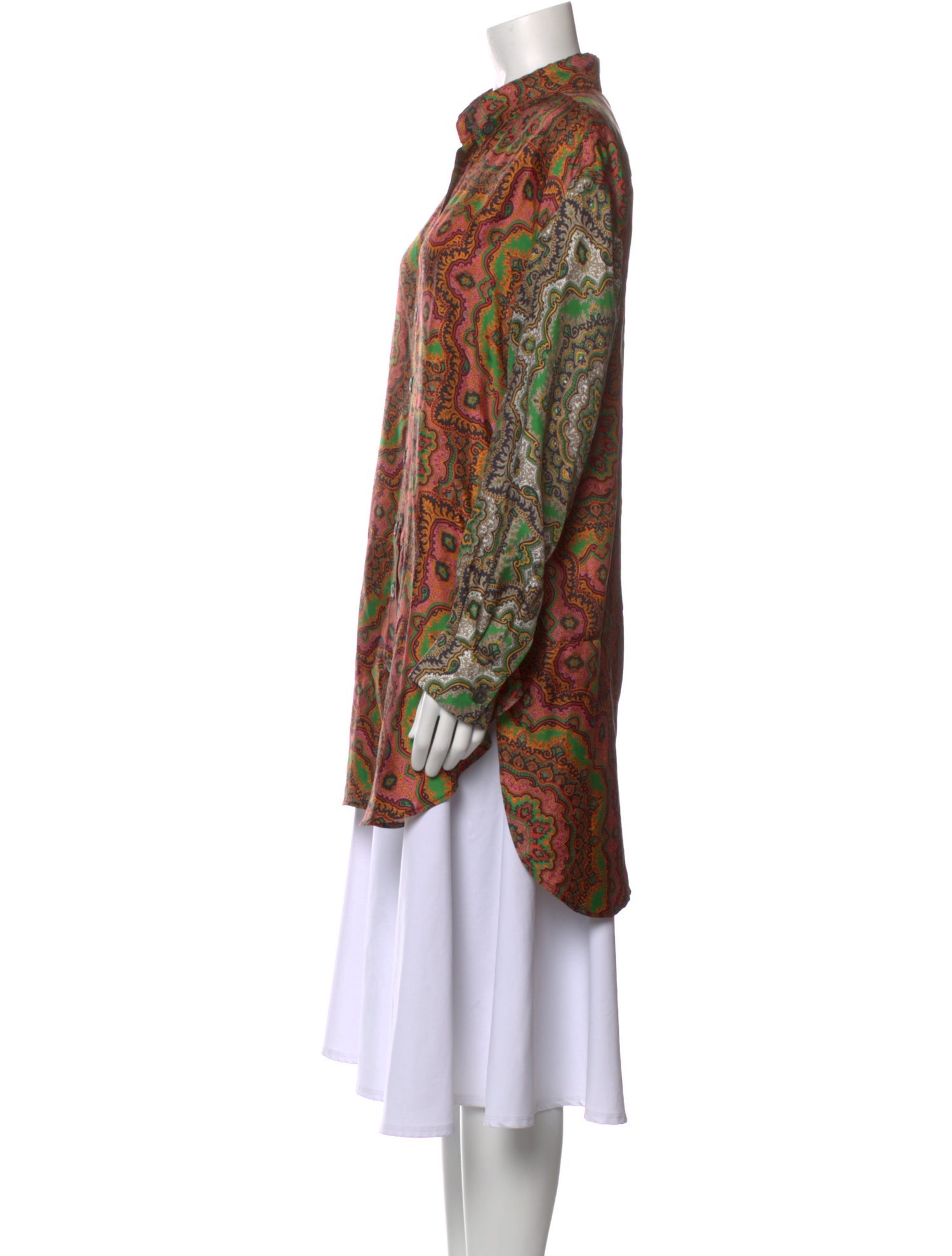 La Prestic Ouiston Silk Paisley Print Tunic