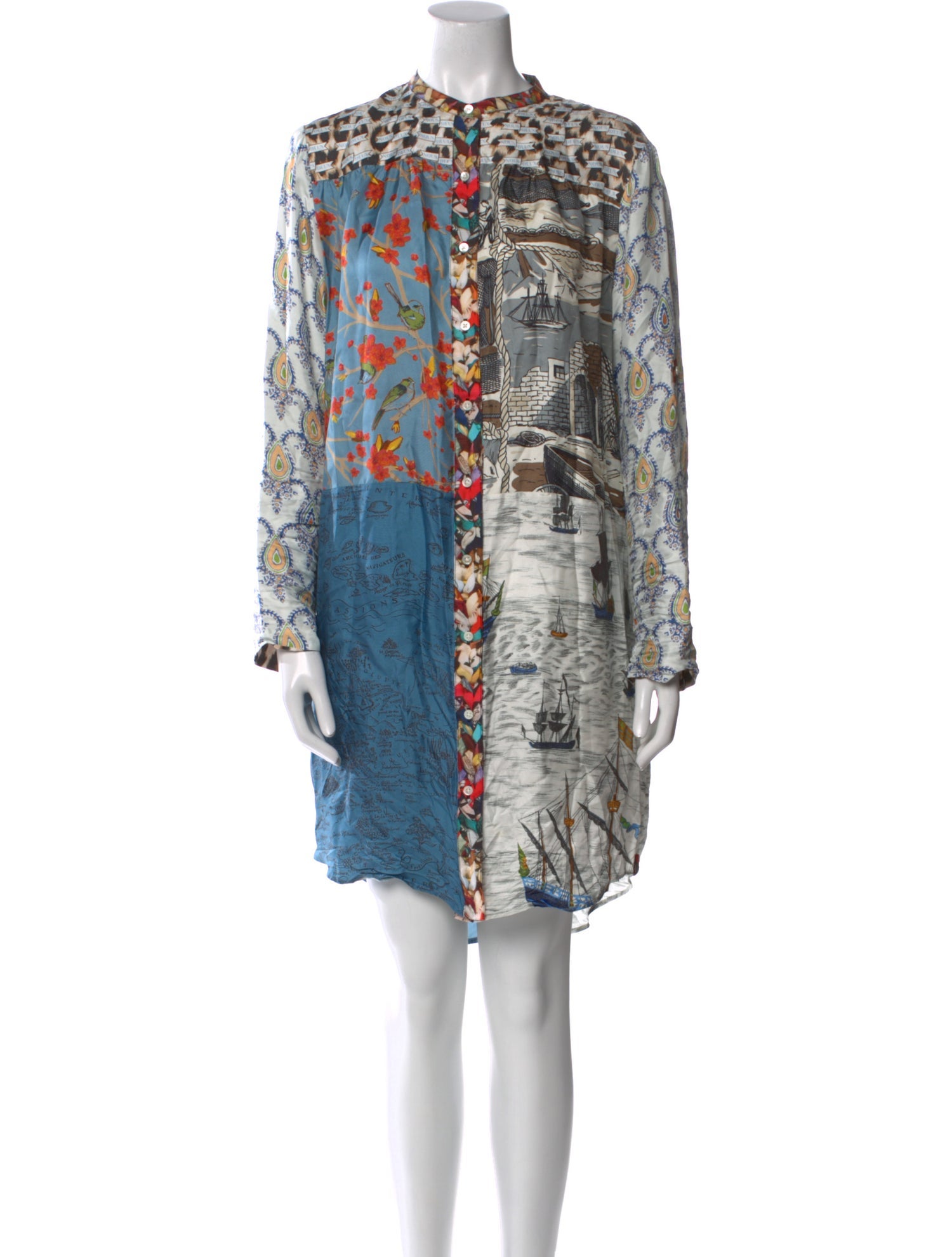 La Prestic Ouiston Silk Knee-Length Dress