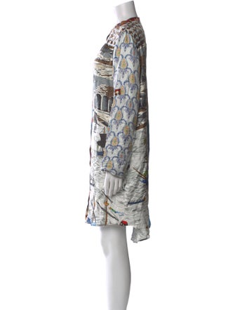 La Prestic Ouiston Silk Knee-Length Dress