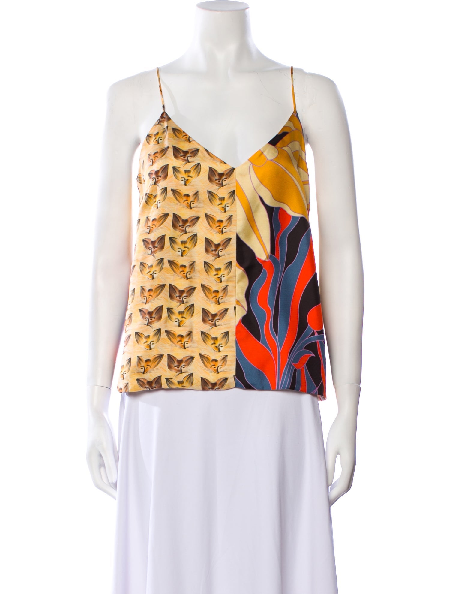 La Prestic Ouiston Silk Printed Top
