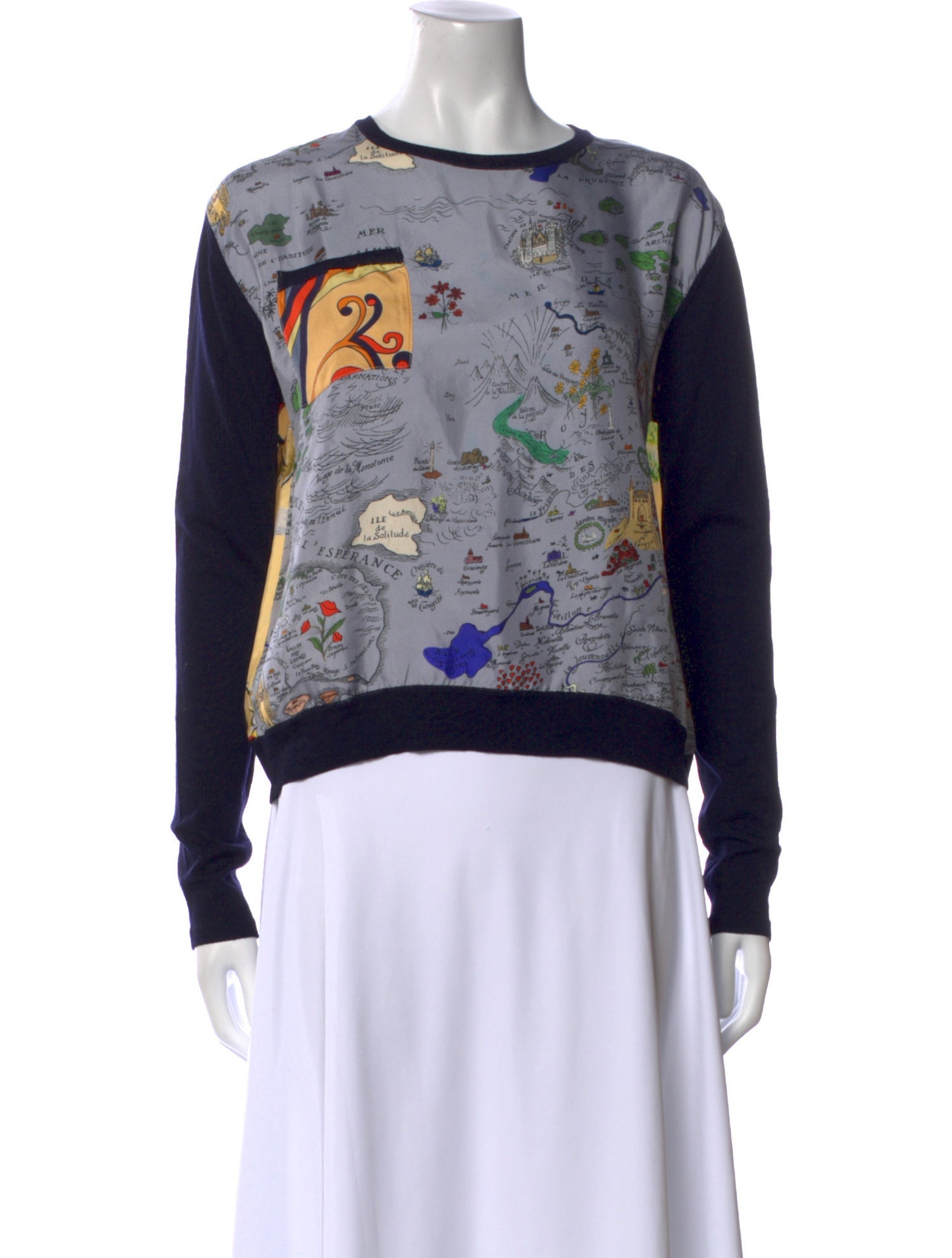 La Prestic Ouiston Merino Wool Printed Sweatshirt