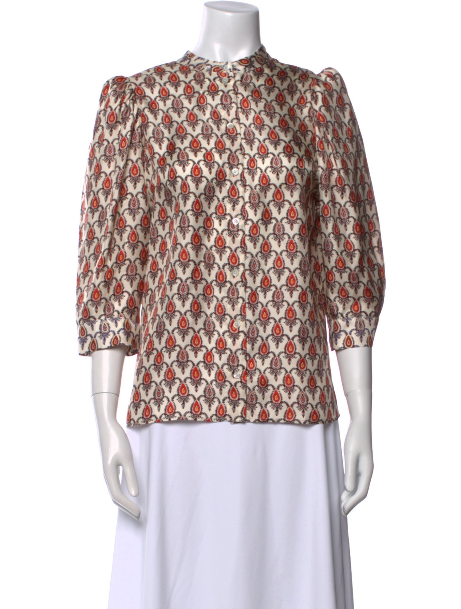La Prestic Ouiston Silk Printed Blouse