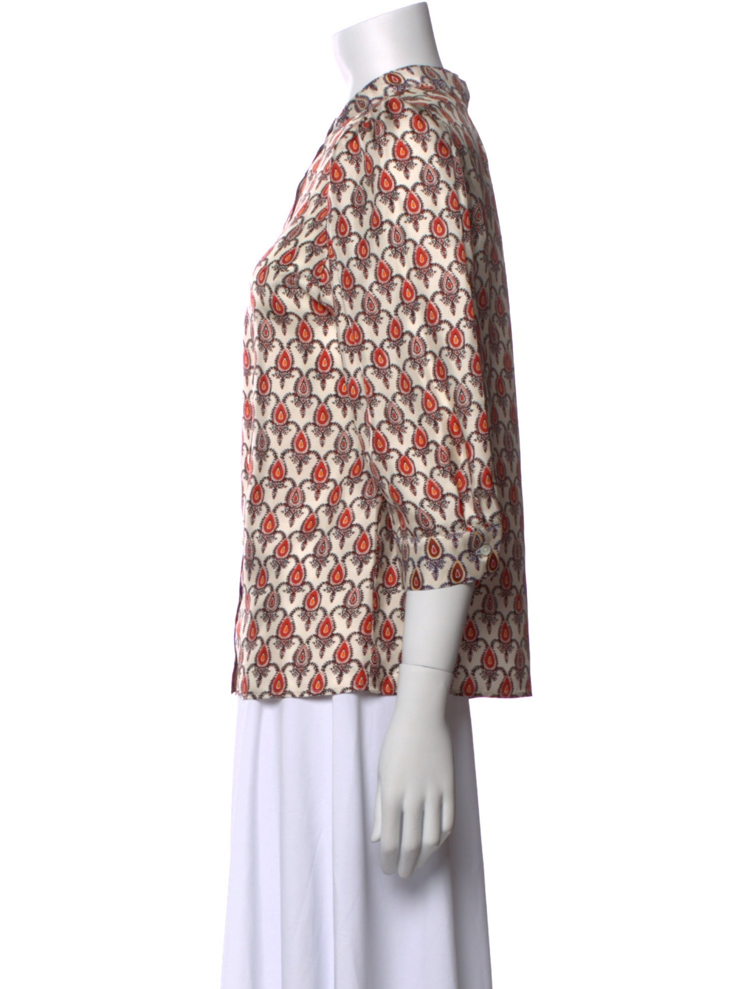 La Prestic Ouiston Silk Printed Blouse