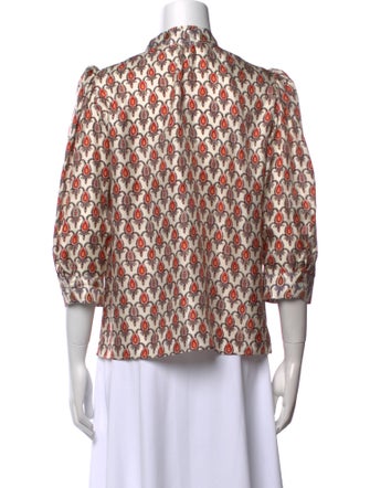 La Prestic Ouiston Silk Printed Blouse