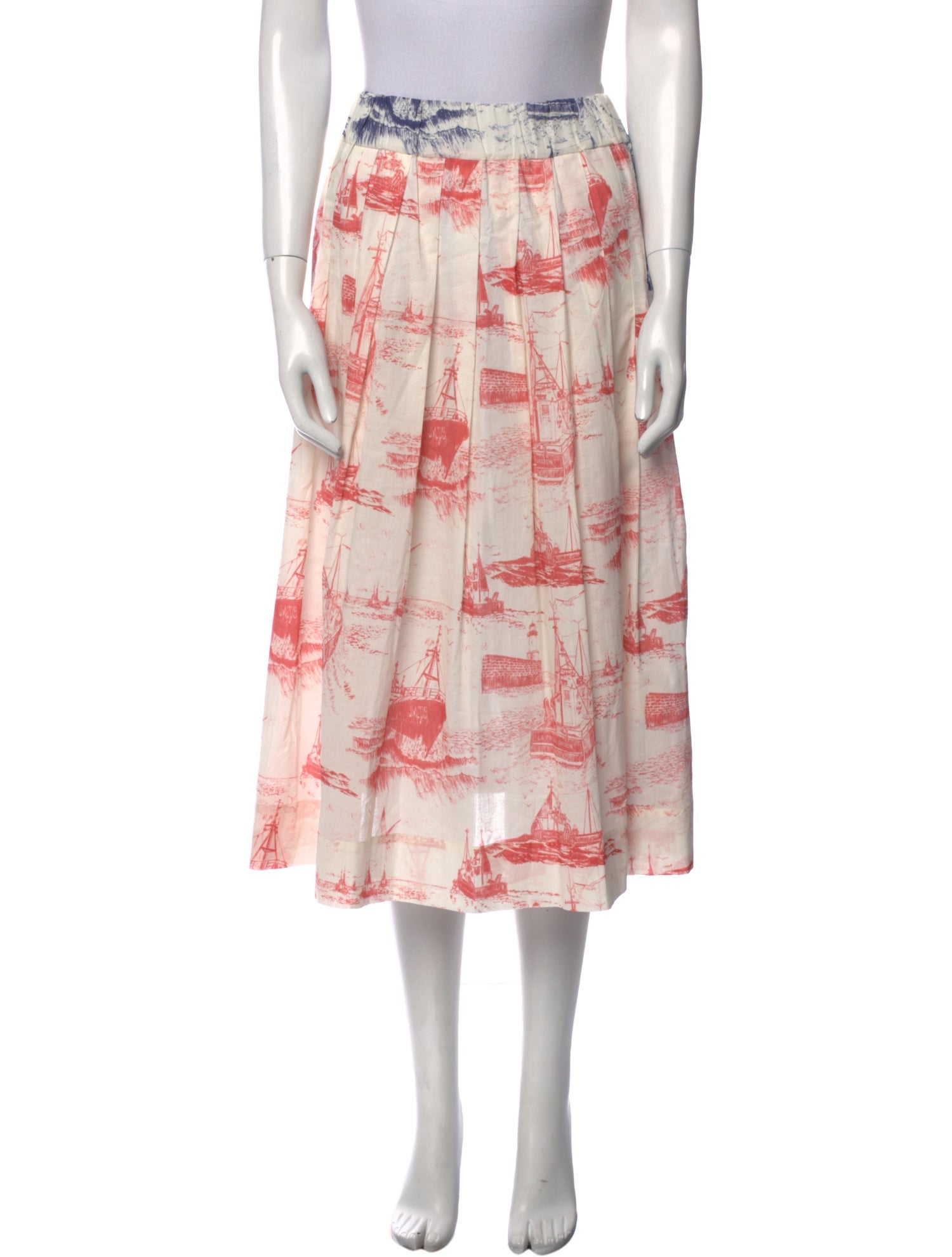 La Prestic Ouiston Printed Midi Length Skirt