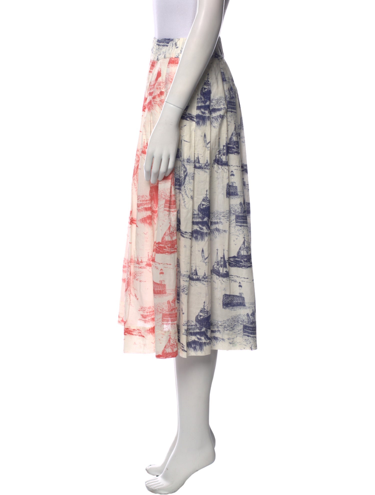 La Prestic Ouiston Printed Midi Length Skirt