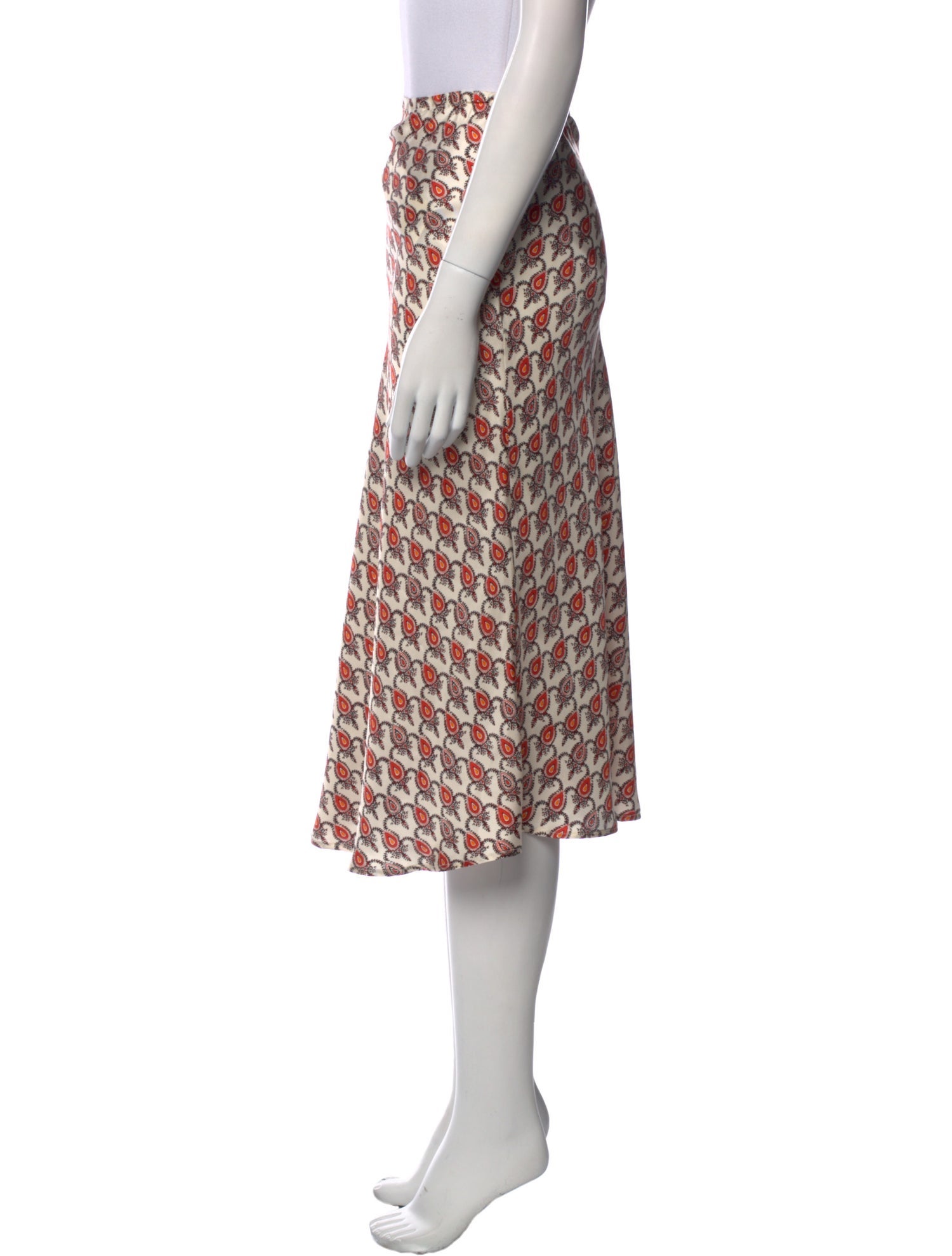 La Prestic Ouiston Silk Midi Length Skirt