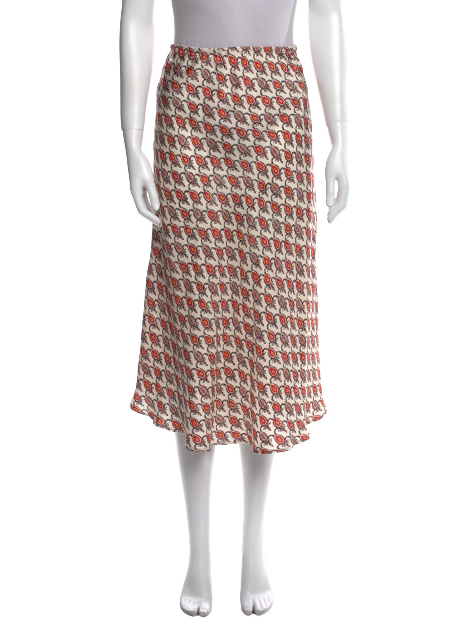 La Prestic Ouiston Silk Midi Length Skirt