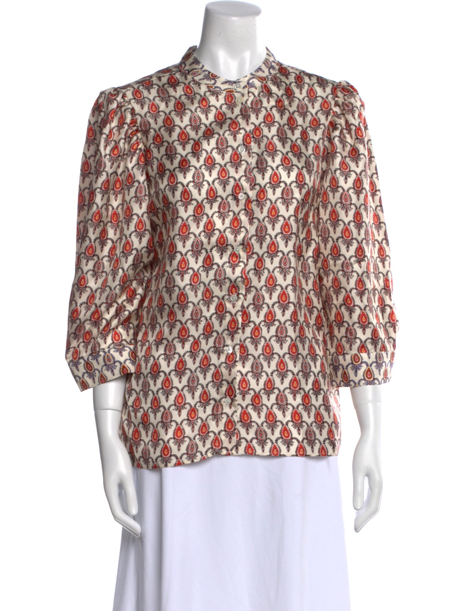 La Prestic Ouiston Silk Printed Blouse