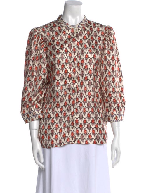 La Prestic Ouiston Silk Printed Blouse