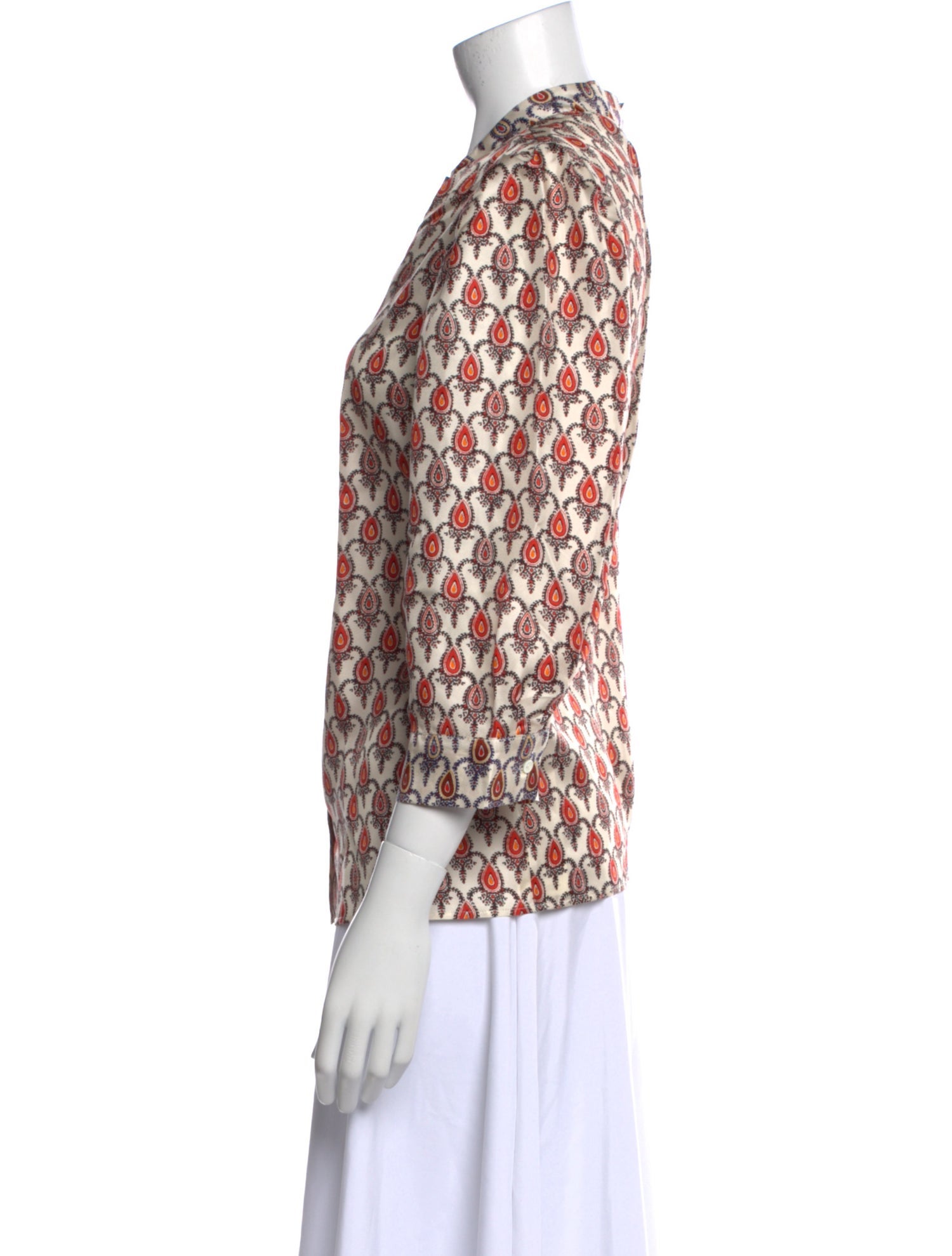 La Prestic Ouiston Silk Printed Blouse