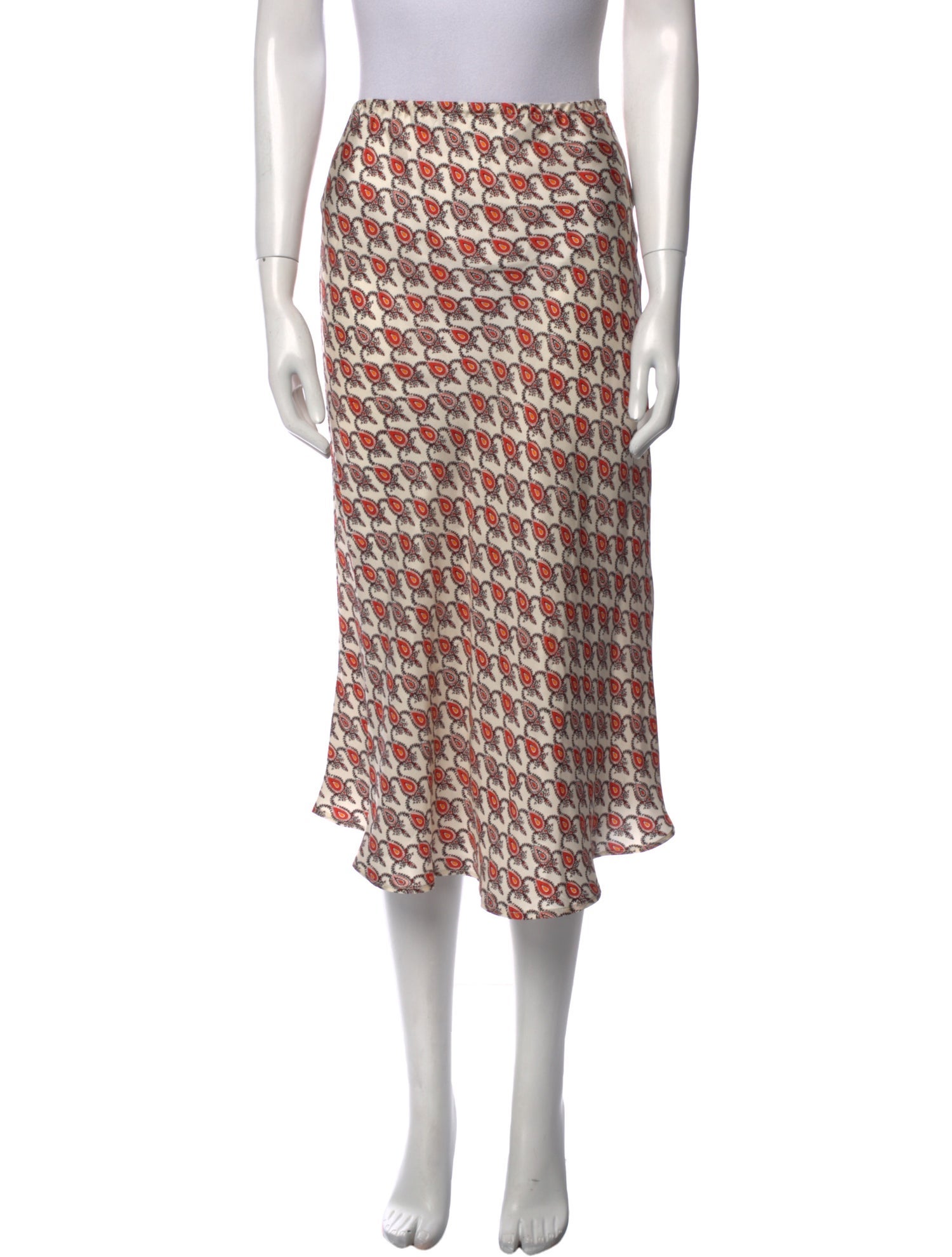 La Prestic Ouiston Silk Midi Length Skirt