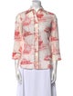 La Prestic Ouiston Printed Three-Quarter Sleeve Button-Up Top