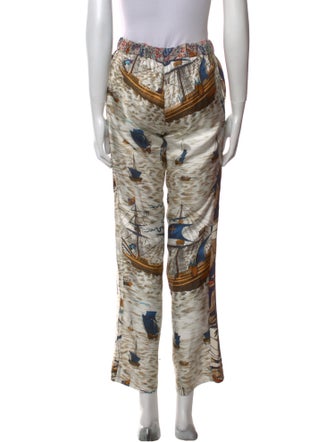 La Prestic Ouiston Silk Straight Leg Pants