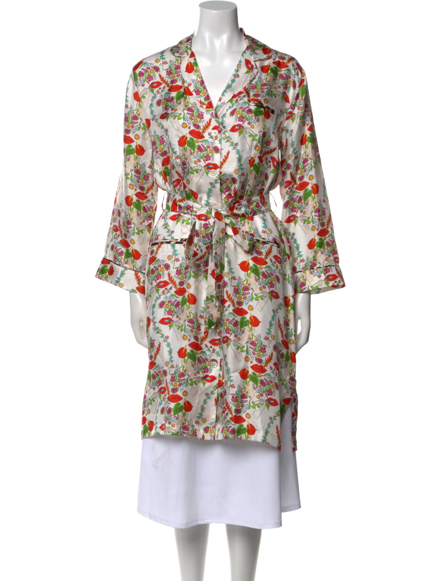 La Prestic Ouiston Silk Knee-Length Dress