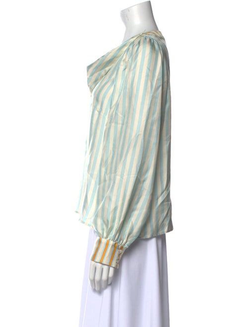 La Prestic Ouiston Silk Striped Blouse