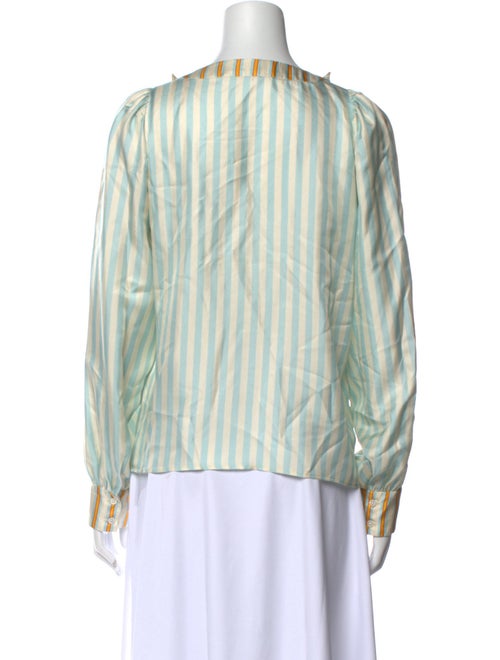 La Prestic Ouiston Silk Striped Blouse